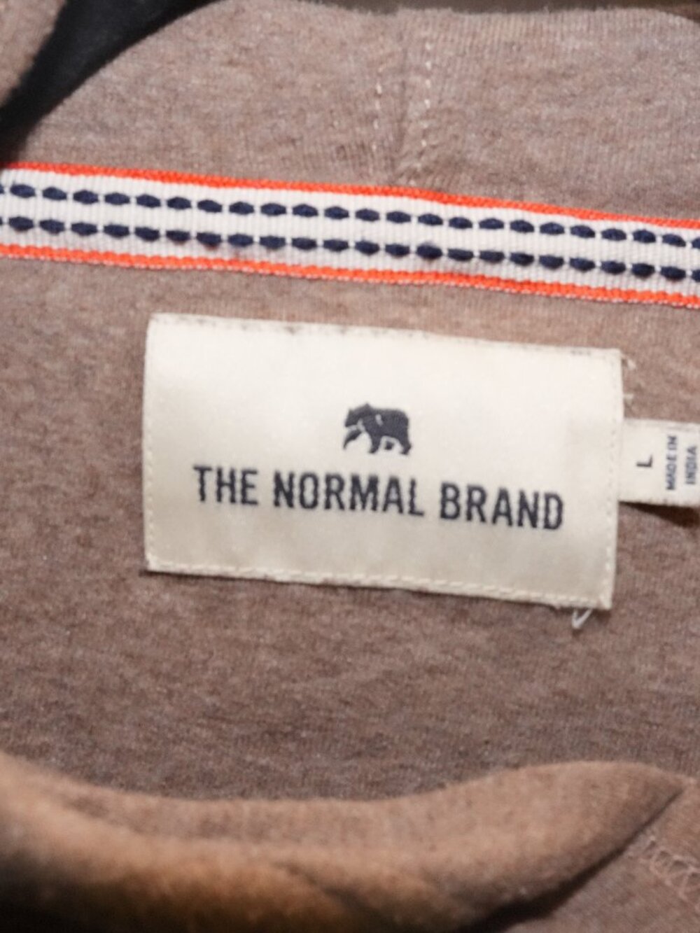 The Normal Brand Puremeso Hoodie Heather Taupe Men's L